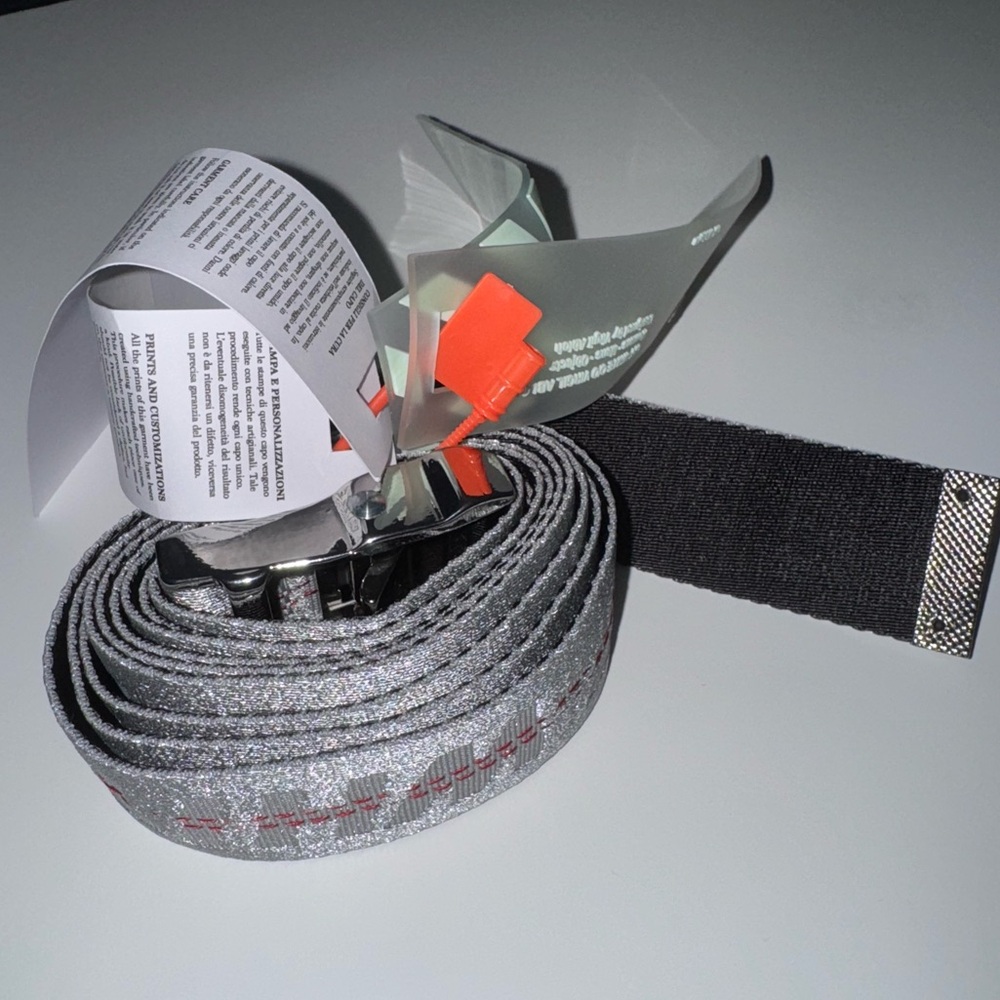 Off white - Classic Industrial Belt - Silver